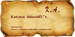 Katona Adeodát névjegykártya